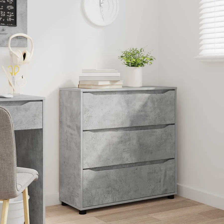 Armoire de rangement Gris béton 80 x 31 x 81 cm - 5