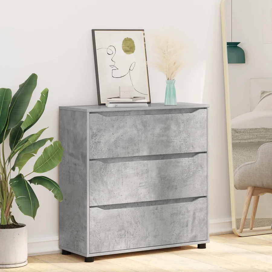 Armoire de rangement Gris béton 80 x 31 x 81 cm - 6