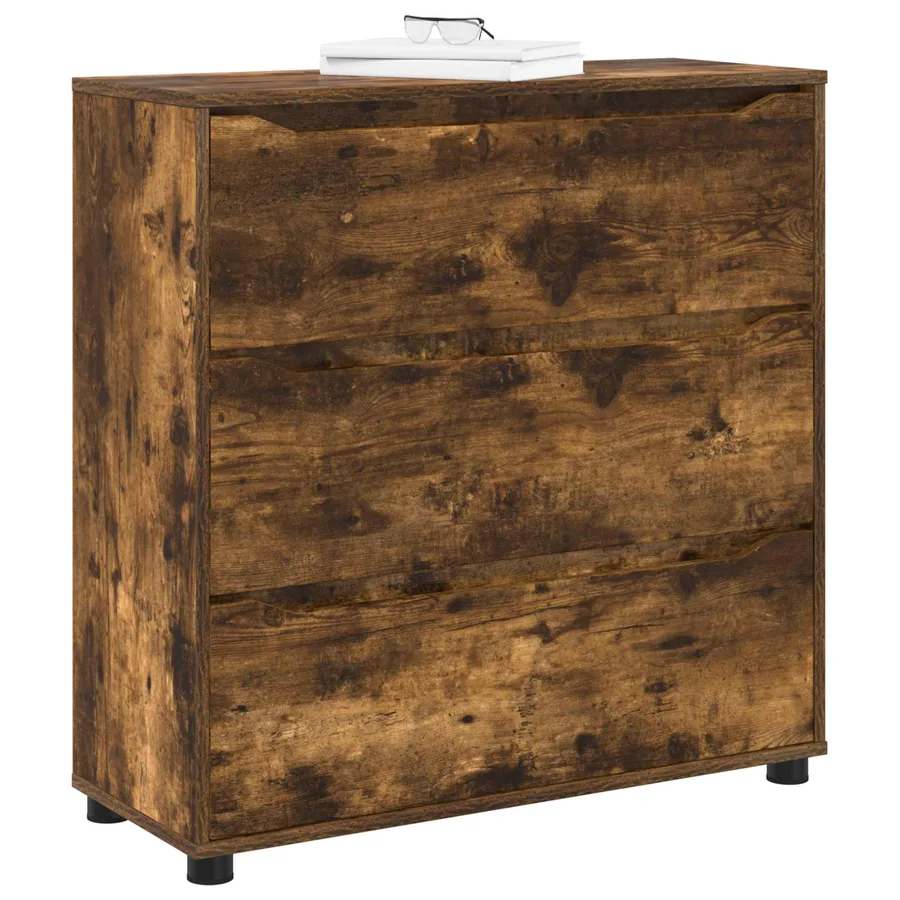 Armoire de rangement Chêne fumé 80 x 31 x 81 cm - 3