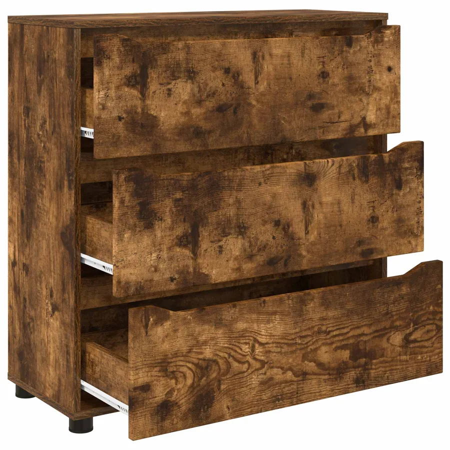 Armoire de rangement Chêne fumé 80 x 31 x 81 cm - 7
