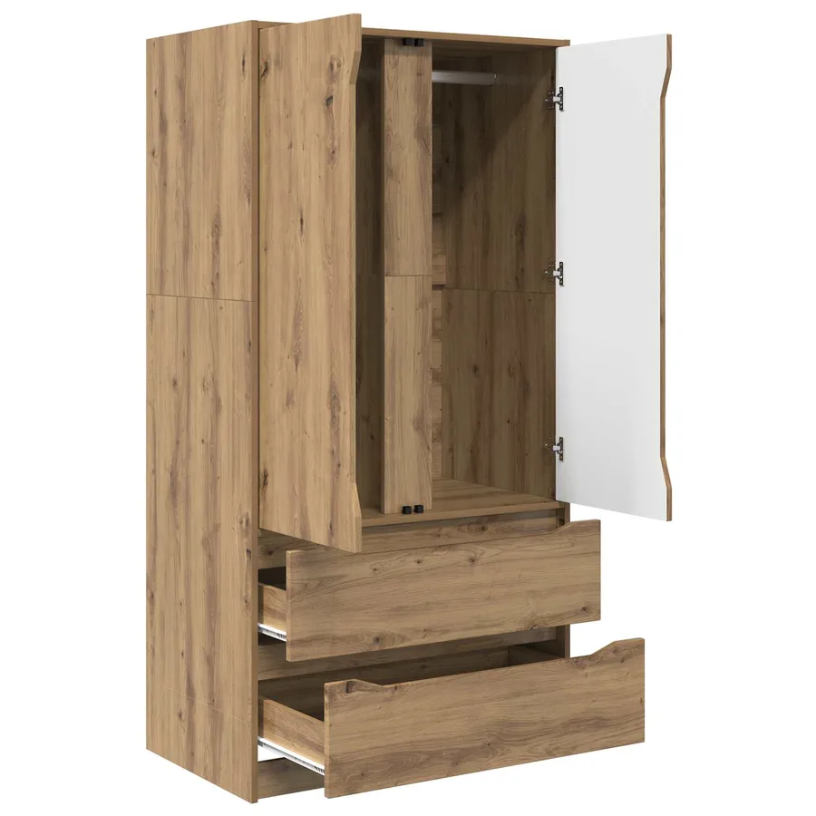 Armoire Chêne Artisanal 79,5 x 49 x 156 cm Bois d’ingénierie - 5