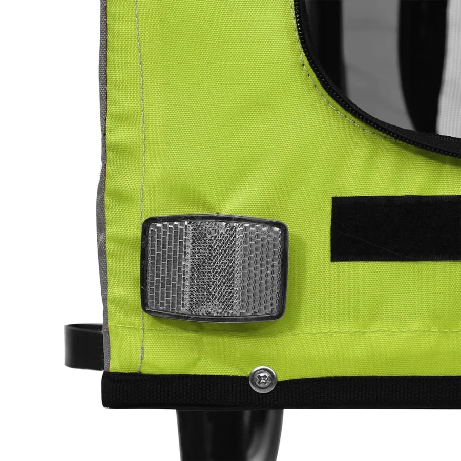 Remorque de vélo pour animaux de compagnie vert et gris - 11