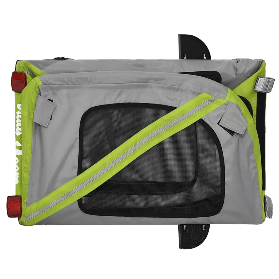 Remorque de vélo pour animaux de compagnie vert et gris - 9