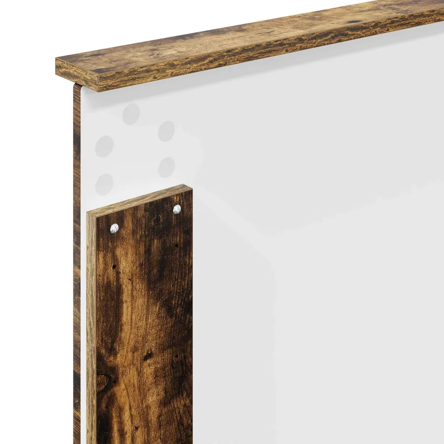 Cadre de lit Chêne fumé 100 x 200 cm Pin massif - 11