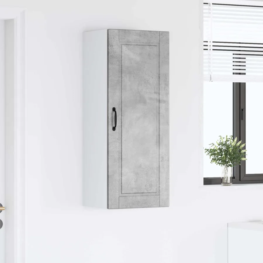Meuble mural PORTO Gris béton 40 x 31 x 100 cm - 4