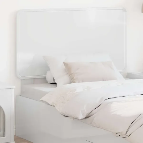 Tête de lit Blanc Brillant Bois d'ingénierie