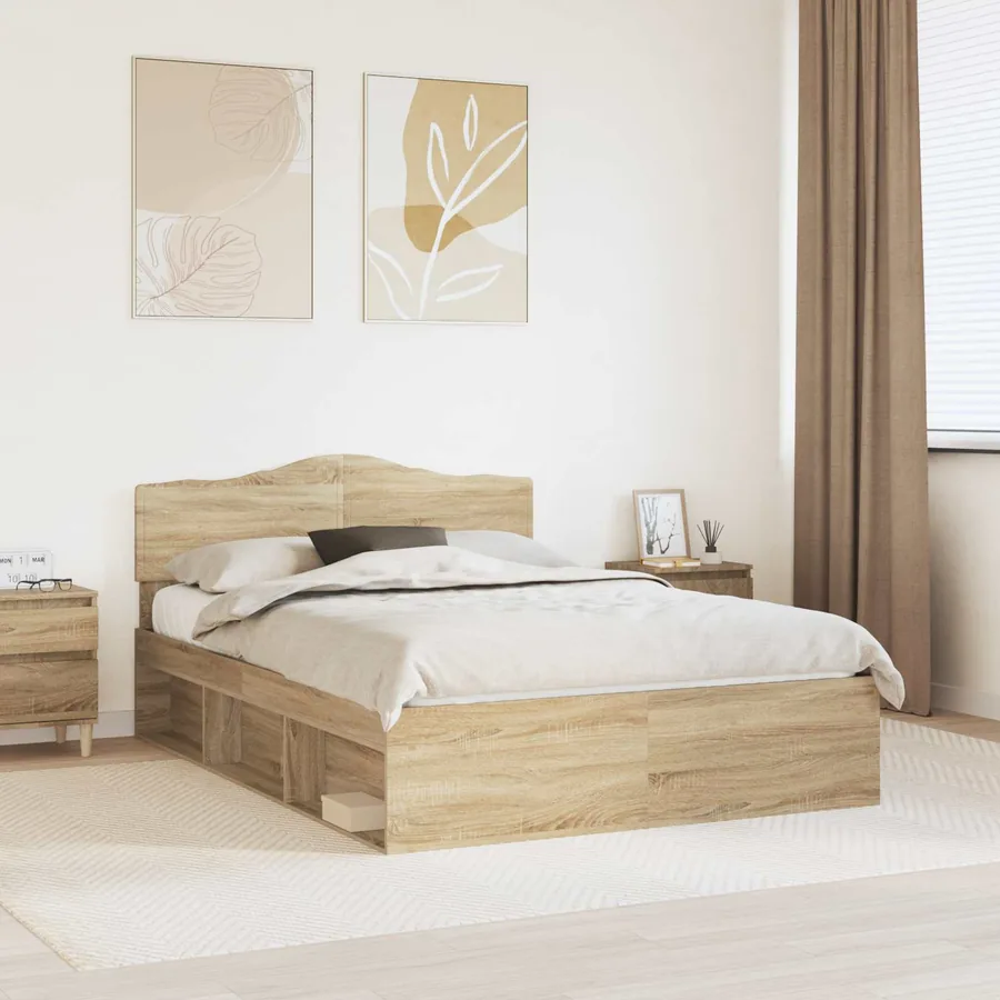 Cadre de lit Sonoma 160 x 200 cm Bois de pin massif