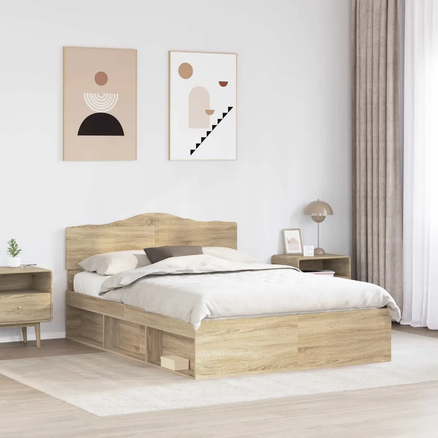 Cadre de lit Sonoma 160 x 200 cm Bois de pin massif - 3