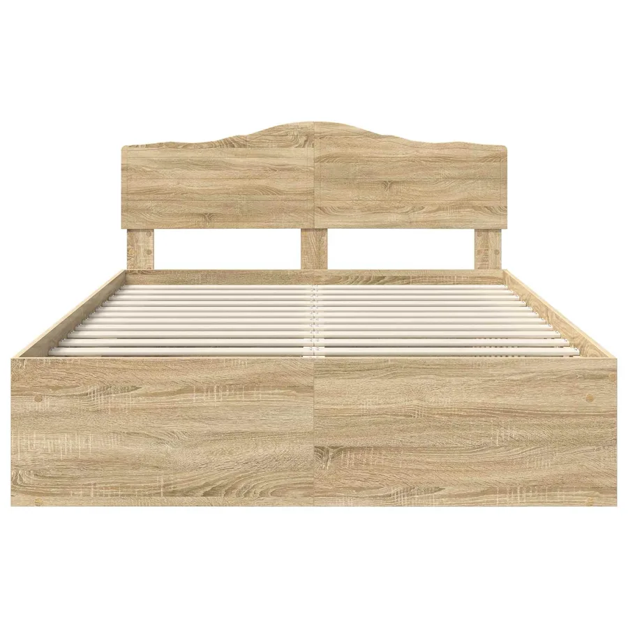 Cadre de lit Sonoma 160 x 200 cm Bois de pin massif - 7