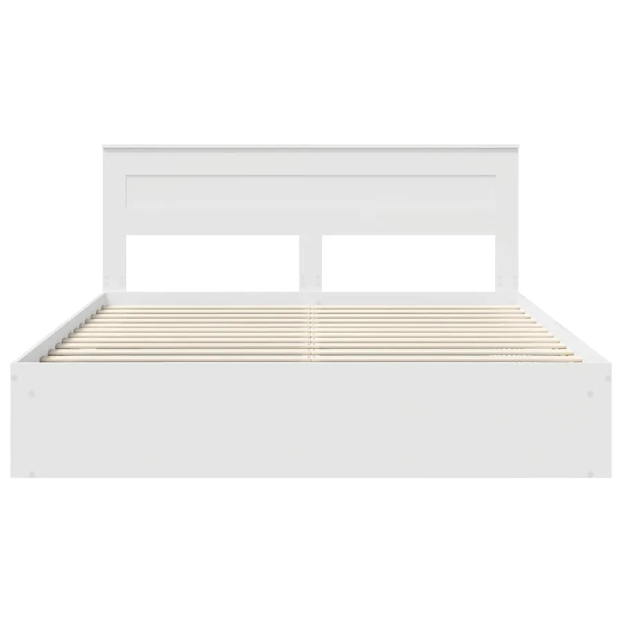 Cadre de lit Blanc 180 x 200 cm Bois de pin massif - 7