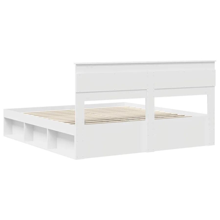 Cadre de lit Blanc 180 x 200 cm Bois de pin massif - 9