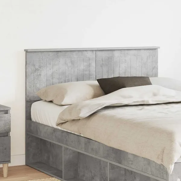 Tête de lit Gris béton Bois d'ingénierie