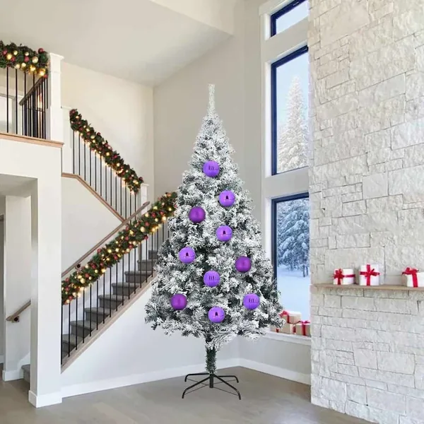 Ensemble de Boules de Noël XXL 4 pcs Lilas Ø 20 cm Plastique