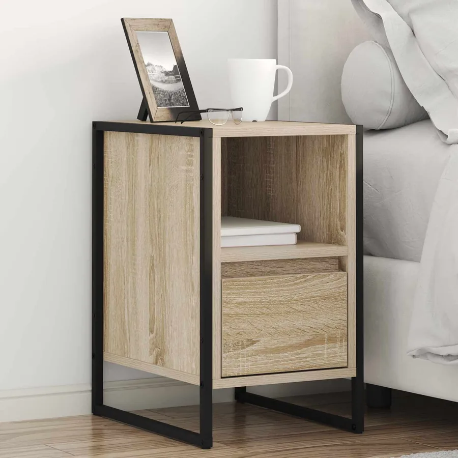 Table de chevet Sonoma 39,5 x 30 x 50 cm Bois d'ingénierie