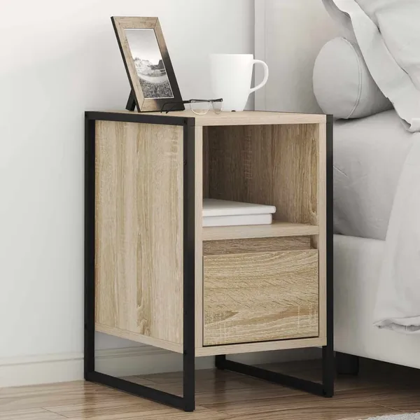 Table de chevet Sonoma 39,5 x 30 x 50 cm Bois d'ingénierie