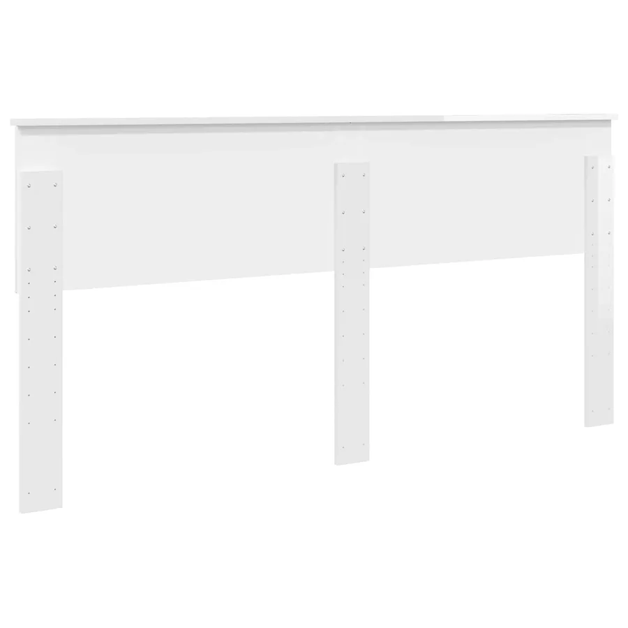 Tête de lit Blanc Brillant Bois d'ingénierie - 6