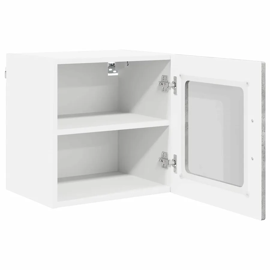 Cabinet en verre mural PORTO Gris béton 40 x 31 x 40 cm - 5