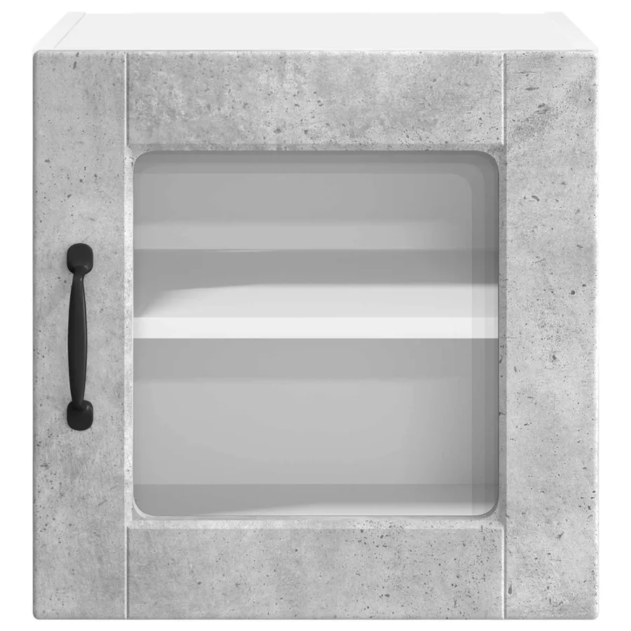 Cabinet en verre mural PORTO Gris béton 40 x 31 x 40 cm - 6