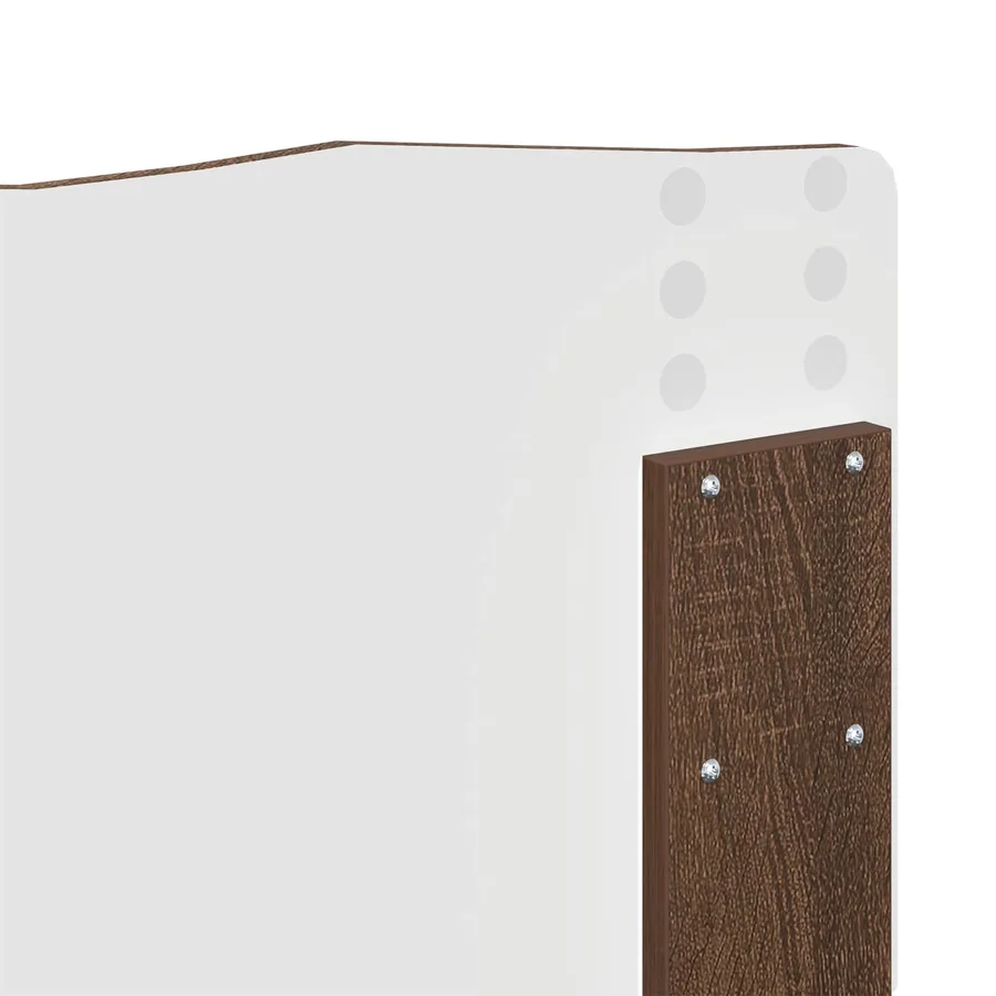Cadre de lit Chêne brun 120 x 200 cm Bois de pin massif - 11