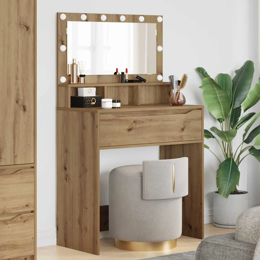 Tables de maquillage pour chambre Chêne artisanal