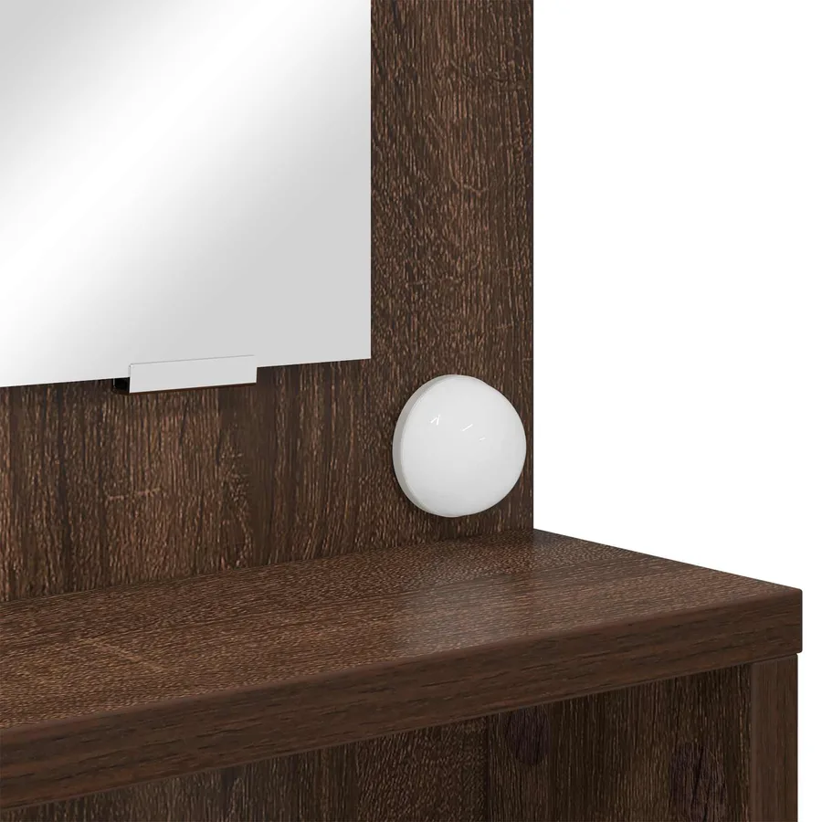 Tables de maquillage pour chambre Chêne brun 80 x 39,6 x 135 cm - 11