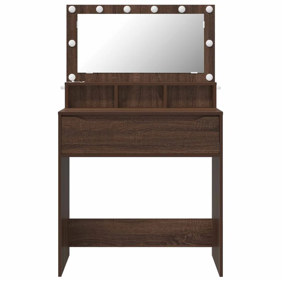 Tables de maquillage pour chambre Chêne brun 80 x 39,6 x 135 cm - 6