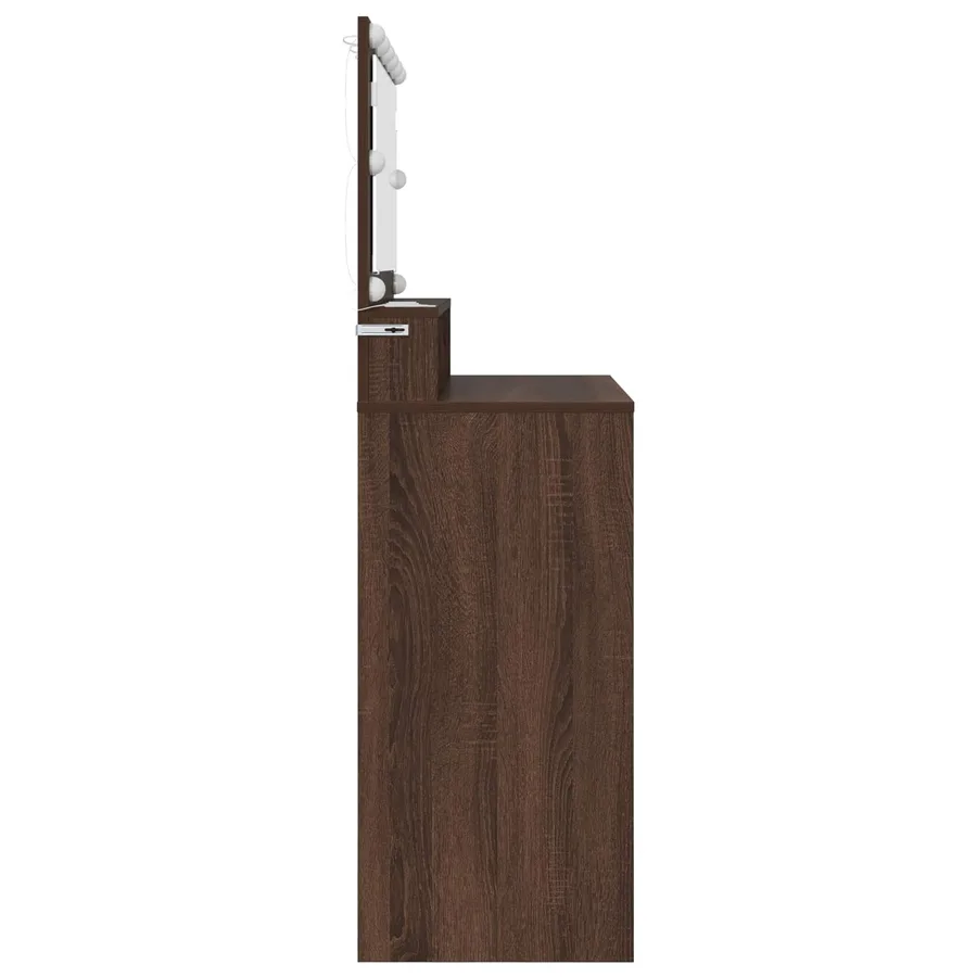 Tables de maquillage pour chambre Chêne brun 80 x 39,6 x 135 cm - 7