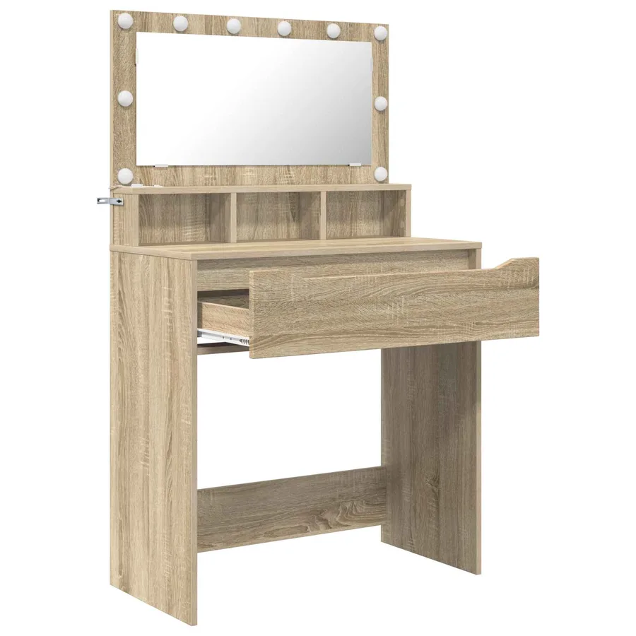 Tables de maquillage pour chambre avec tiroir Chêne Sonoma - 5