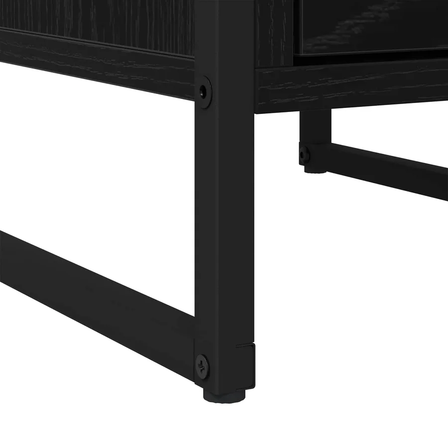 Table de chevet Chêne noir 39,5 x 30 x 50 cm Bois d'ingénierie - 10