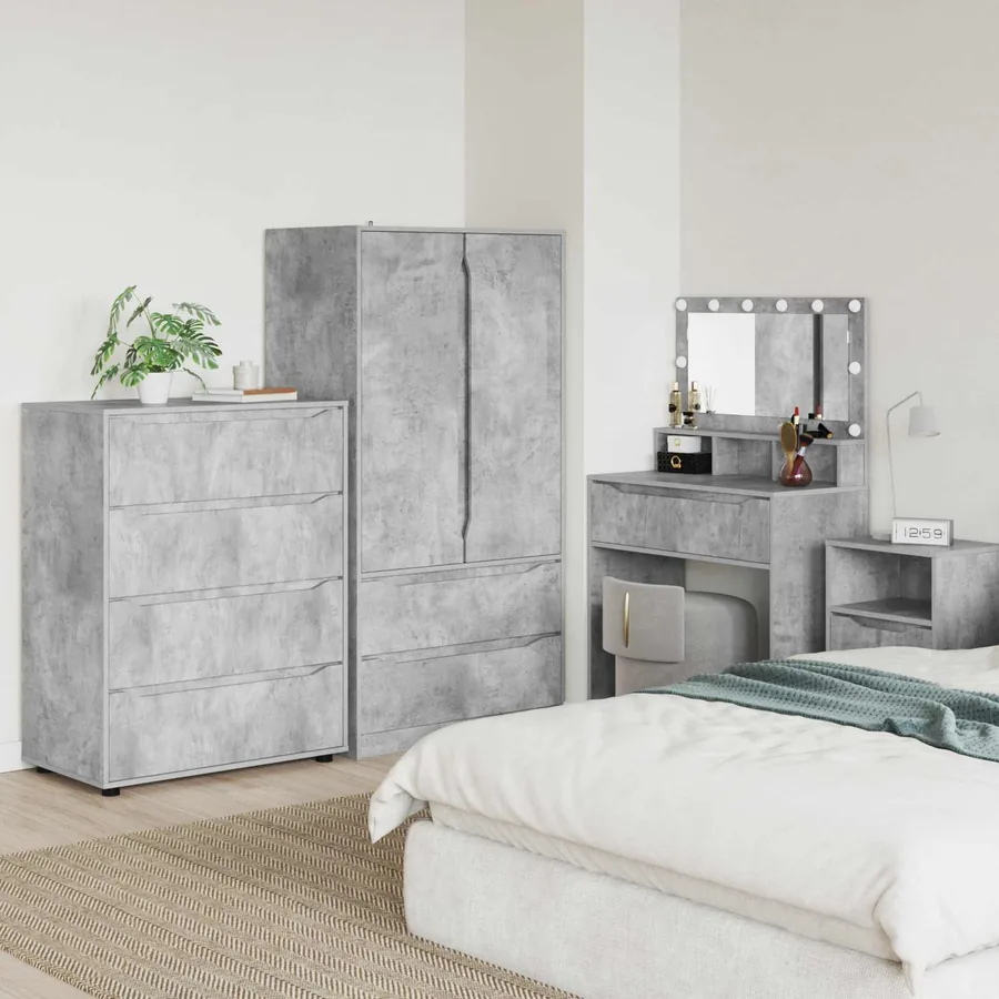 Armoires de rangement Gris béton 80 x 48 x 105 cm