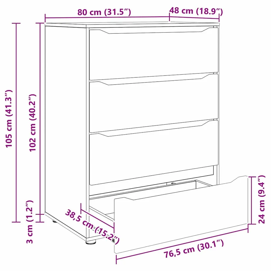 Armoires de rangement Gris béton 80 x 48 x 105 cm - 15