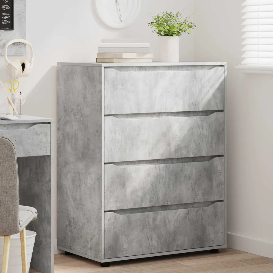 Armoires de rangement Gris béton 80 x 48 x 105 cm - 5