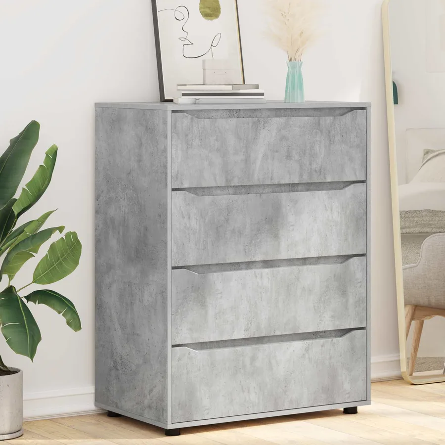 Armoires de rangement Gris béton 80 x 48 x 105 cm - 6
