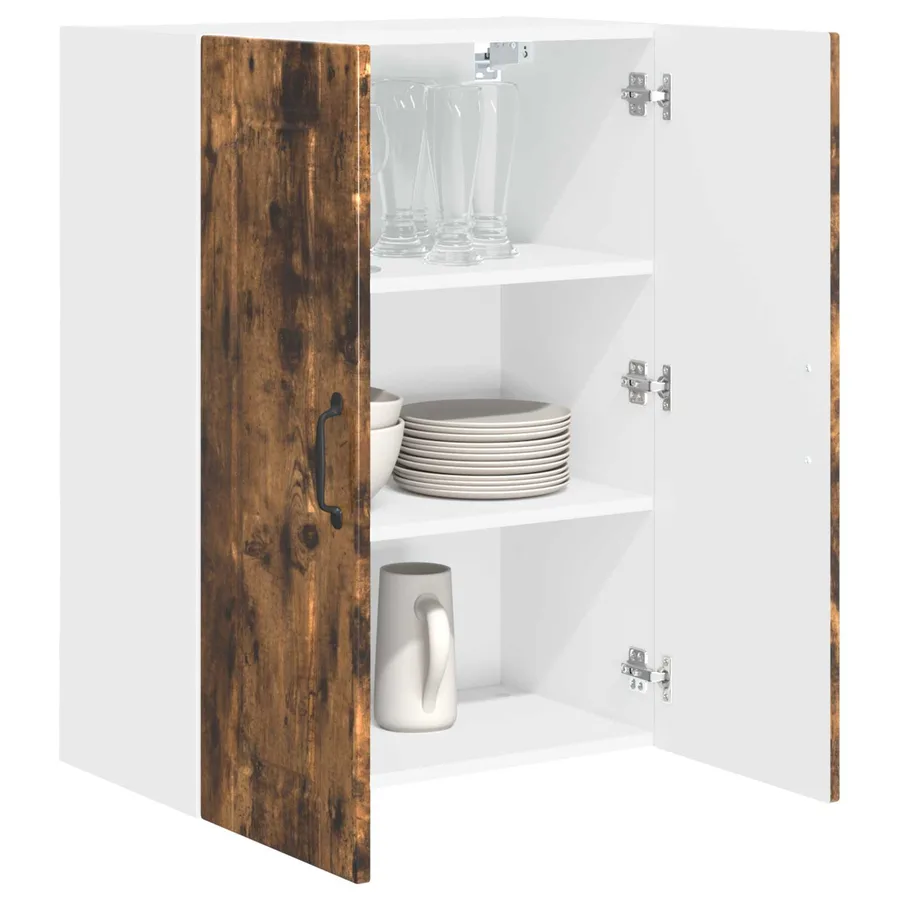 Meuble mural PORTO Chêne fumé 60 x 31 x 80 cm Bois d'ingénierie - 3