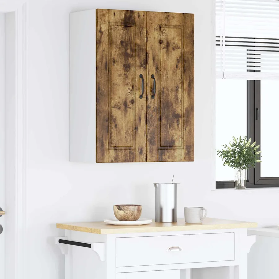 Meuble mural PORTO Chêne fumé 60 x 31 x 80 cm Bois d'ingénierie - 4