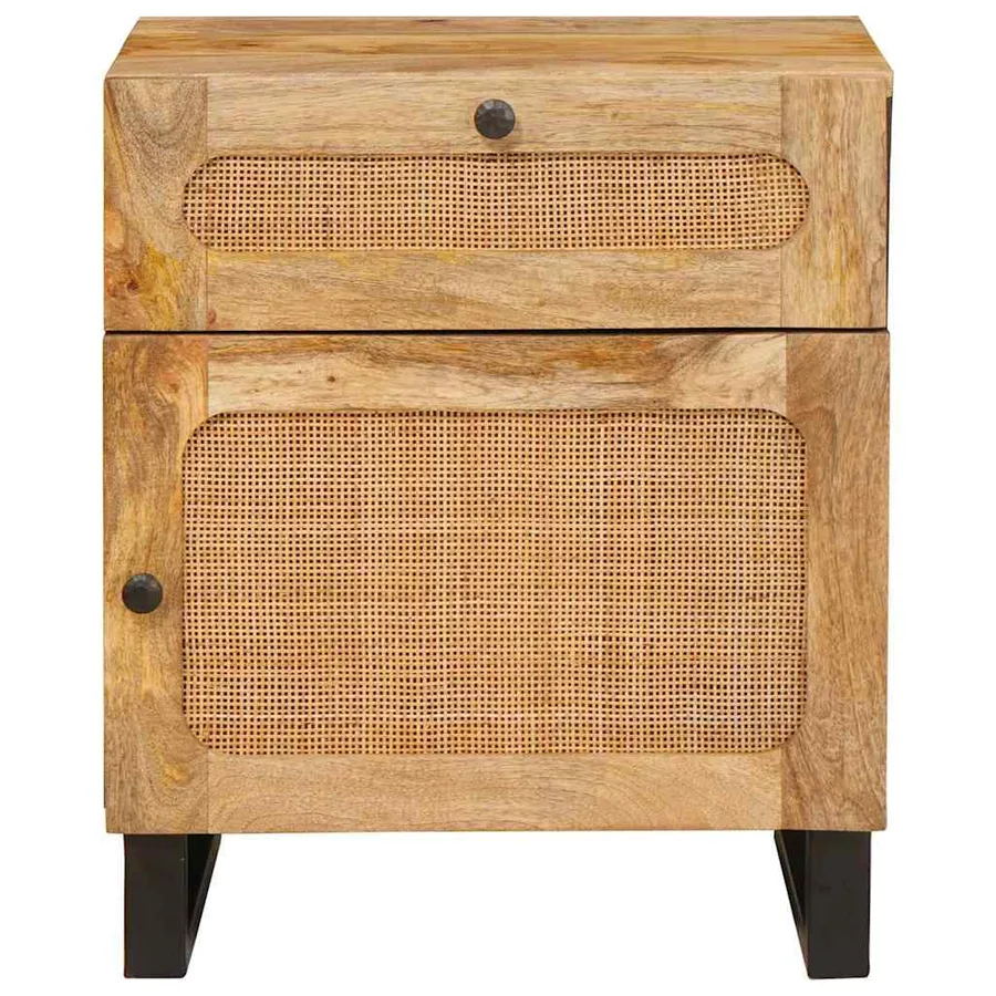 Cabinet de chevet Naturel 50 x 33 x 60 cm Bois de mangue massif - 3