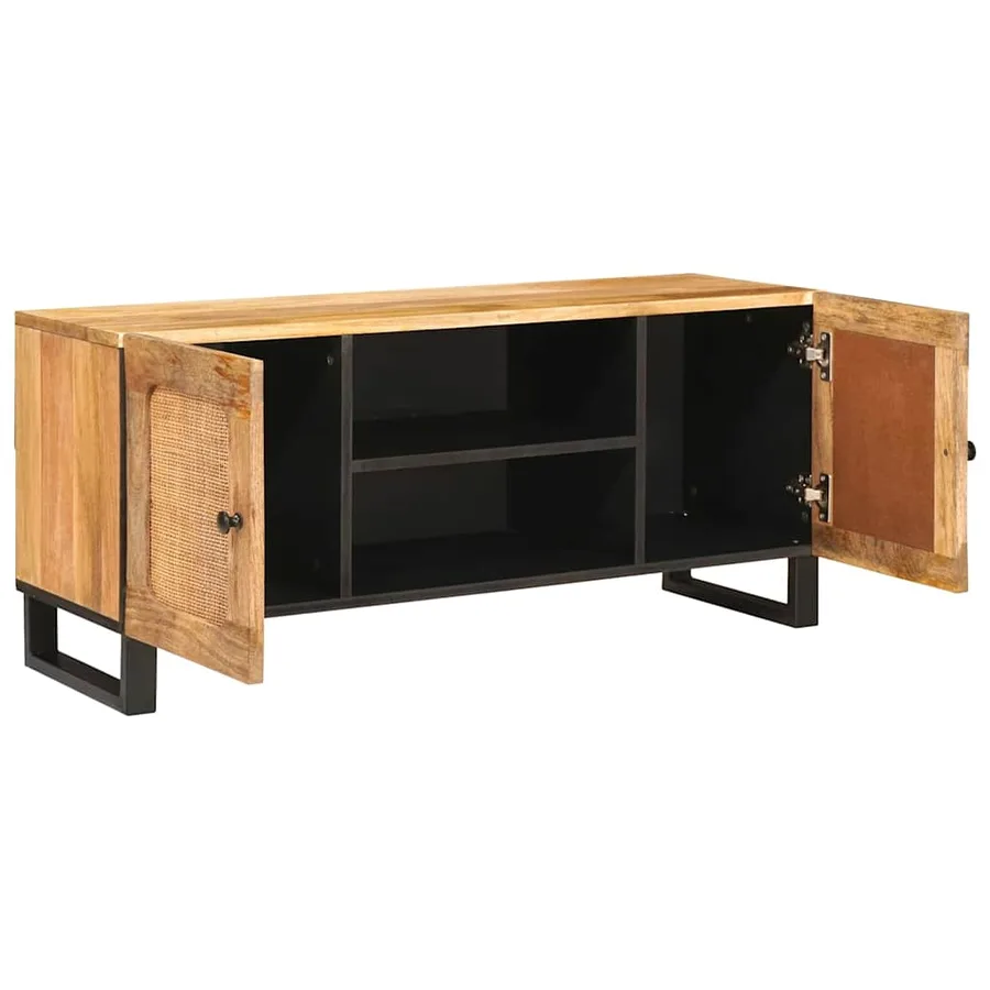 Meuble TV Marron 105 x 33 x 46 cm Bois de mangue massif - 2