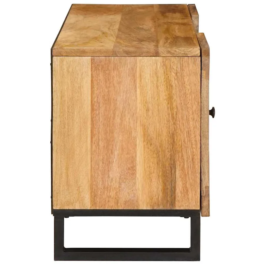 Meuble TV Marron 105 x 33 x 46 cm Bois de mangue massif - 4