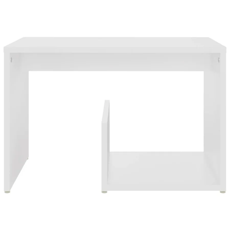 Table d'appoint blanc 59x36x38 cm bois d'ingénierie - 4