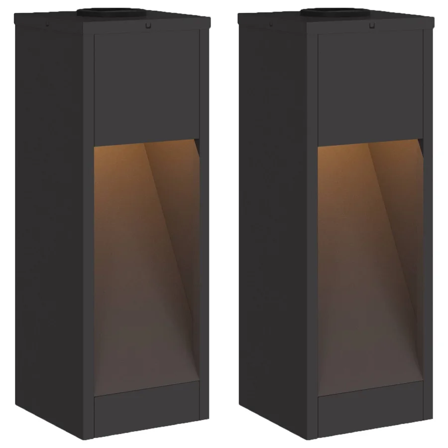 Lumière de Chemin LED Solaire 2 pcs Blanc chaud 18 x 18 x 50 cm - 2