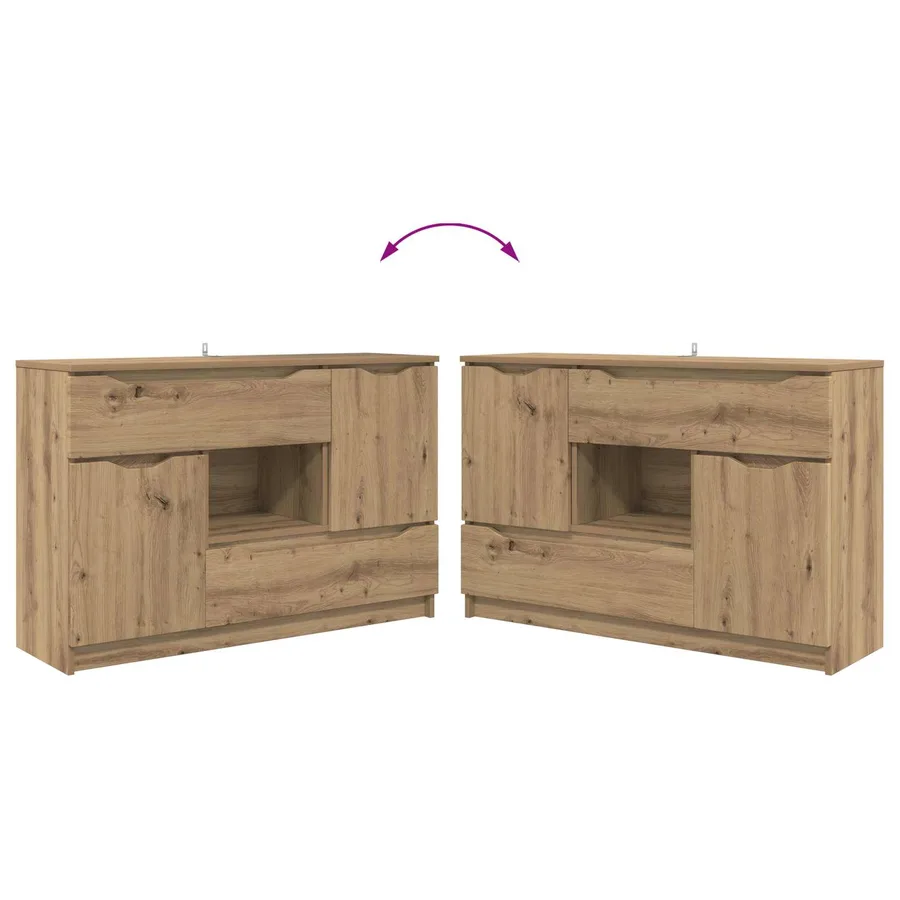 Buffet Chêne artisanal 100 x 30 x 65,6 Bois d'ingénierie - 12