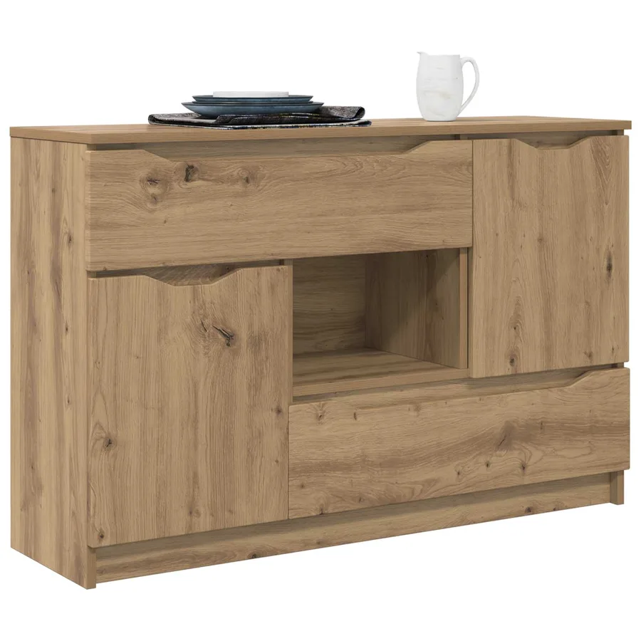 Buffet Chêne artisanal 100 x 30 x 65,6 Bois d'ingénierie - 3