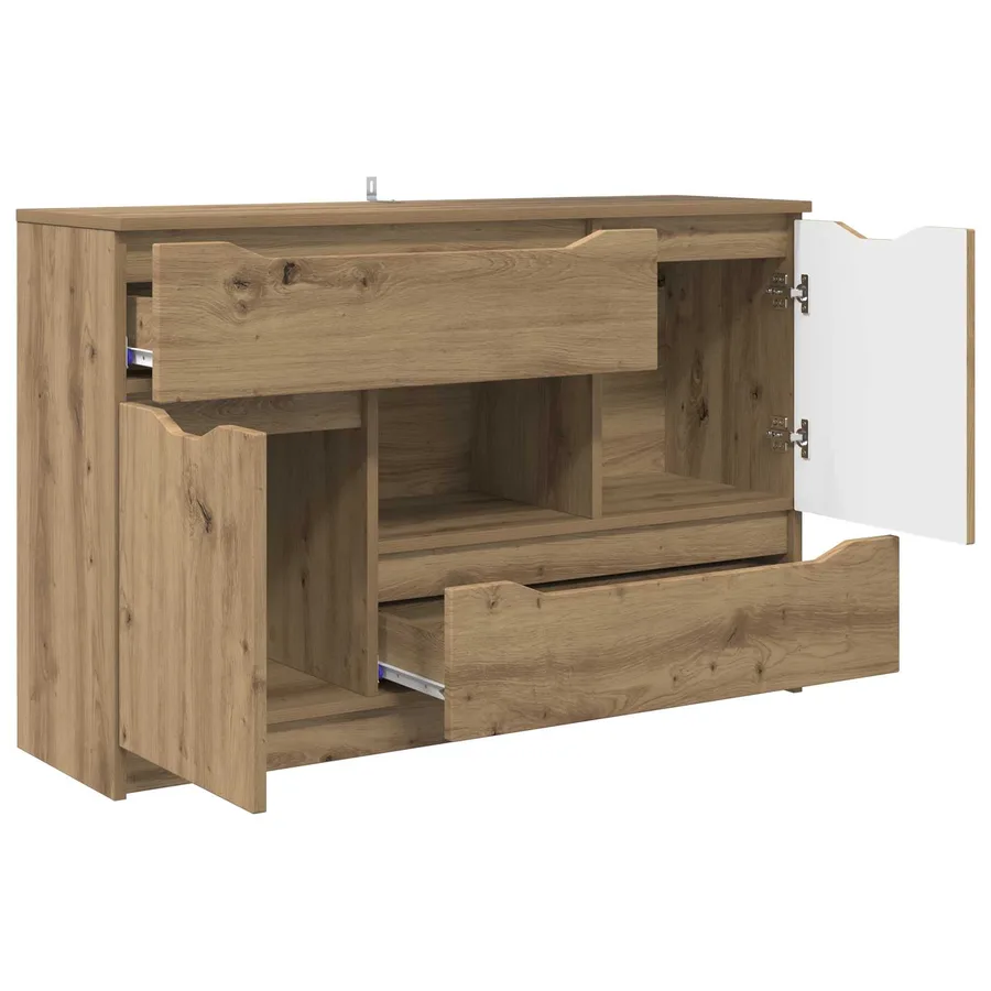 Buffet Chêne artisanal 100 x 30 x 65,6 Bois d'ingénierie - 5