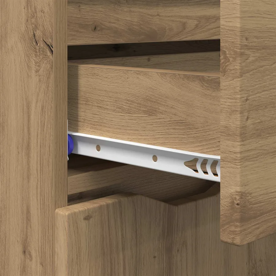 Buffet Chêne artisanal 100 x 30 x 65,6 Bois d'ingénierie - 8