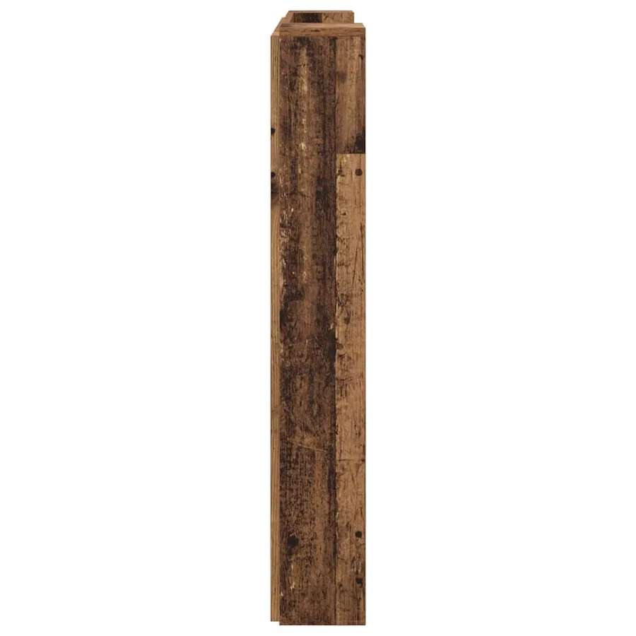 Tête de lit de rangement avec LED Bois ancien Bois d'ingénierie - 7