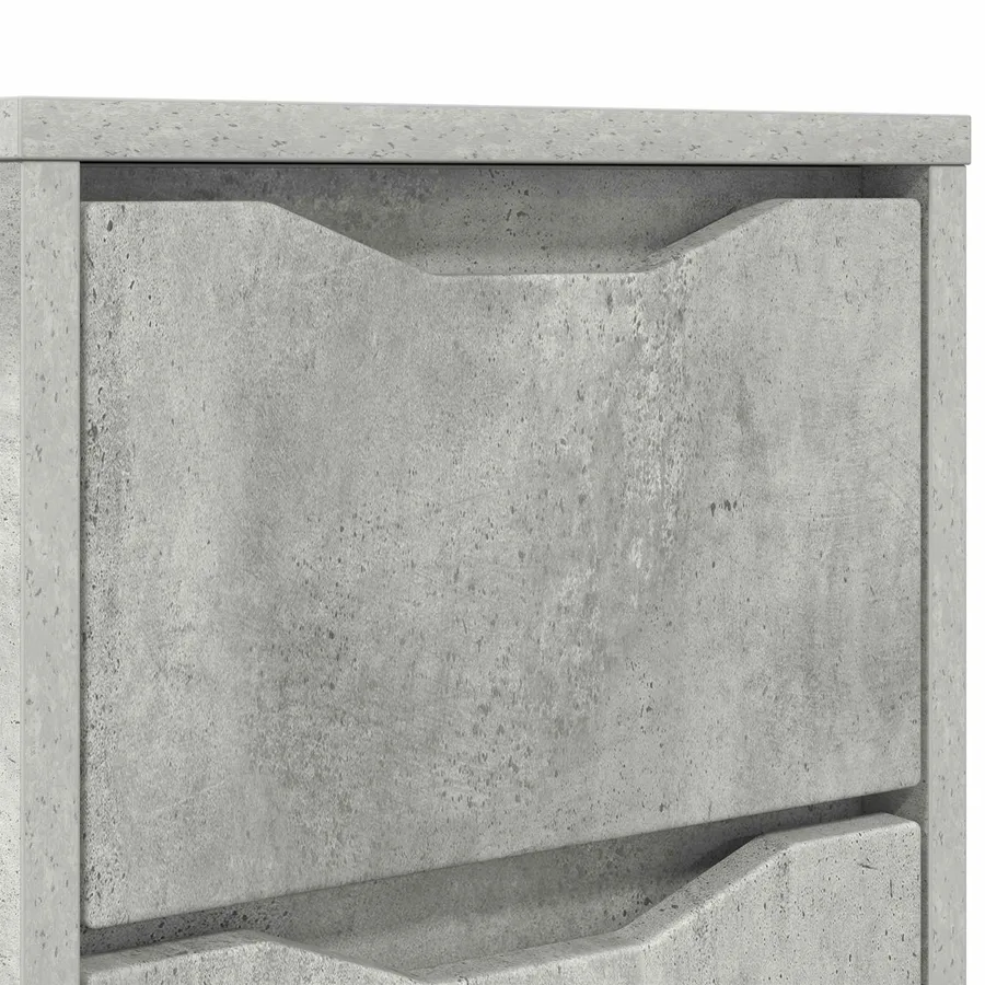 Tables de chevet avec tiroir 2 pcs Gris béton 30,5 x 30 x 43 cm - 10