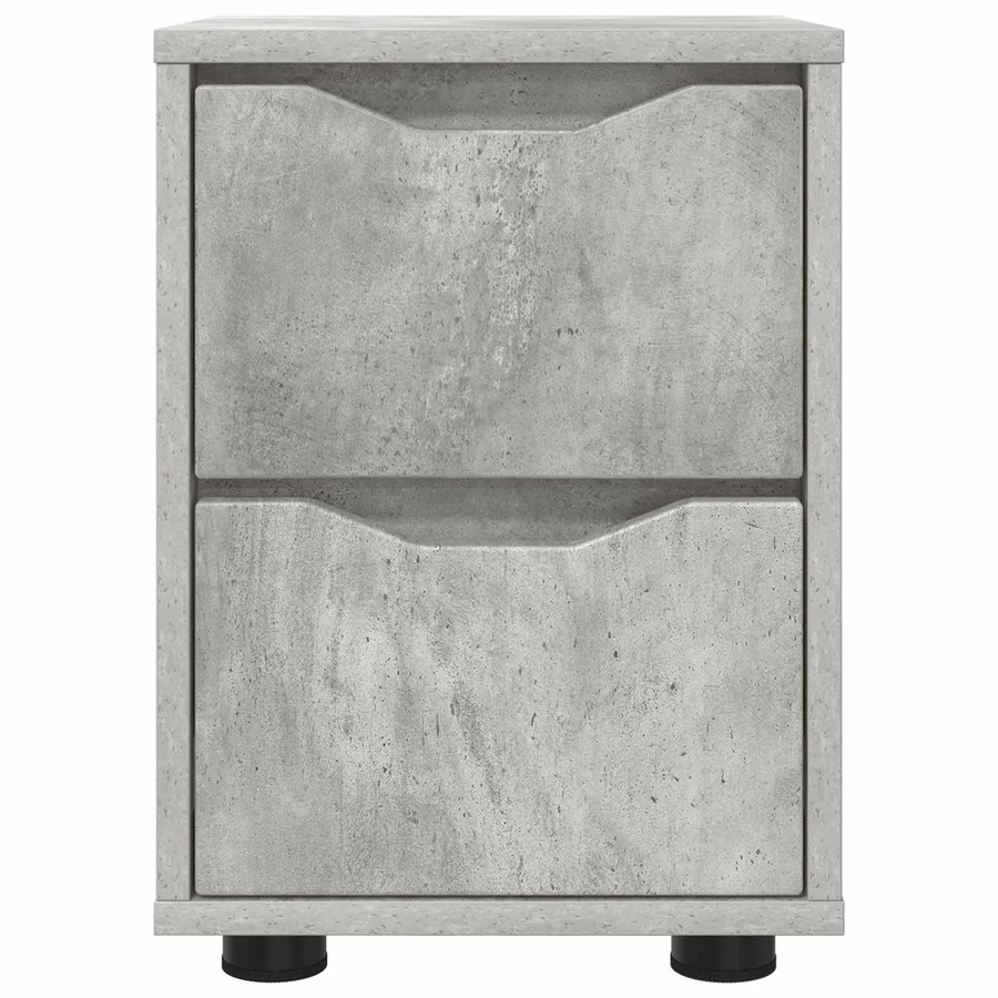Tables de chevet avec tiroir 2 pcs Gris béton 30,5 x 30 x 43 cm - 6
