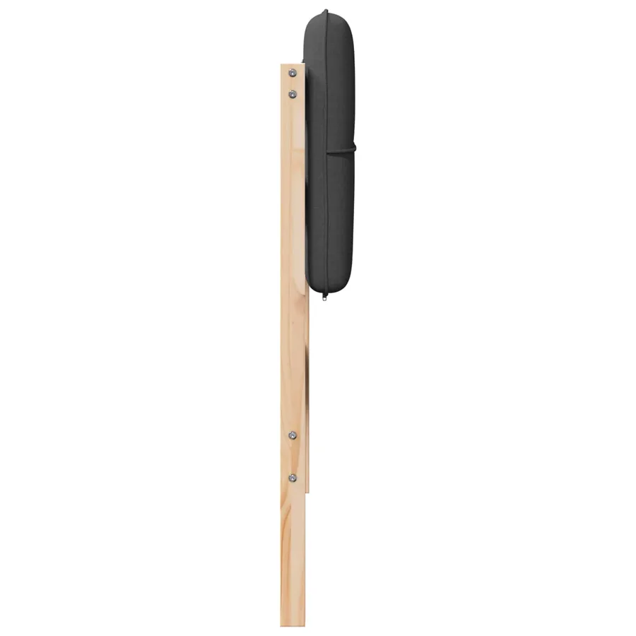 Tête de lit capitonnée Brun et gris foncé 90 cm Pin massif - 5