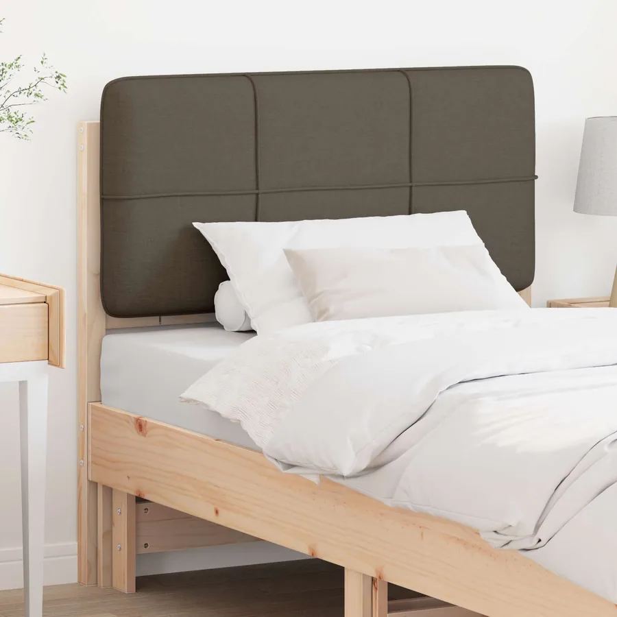 Tête de lit capitonnée Marron et Taupe 90 cm Pin massif