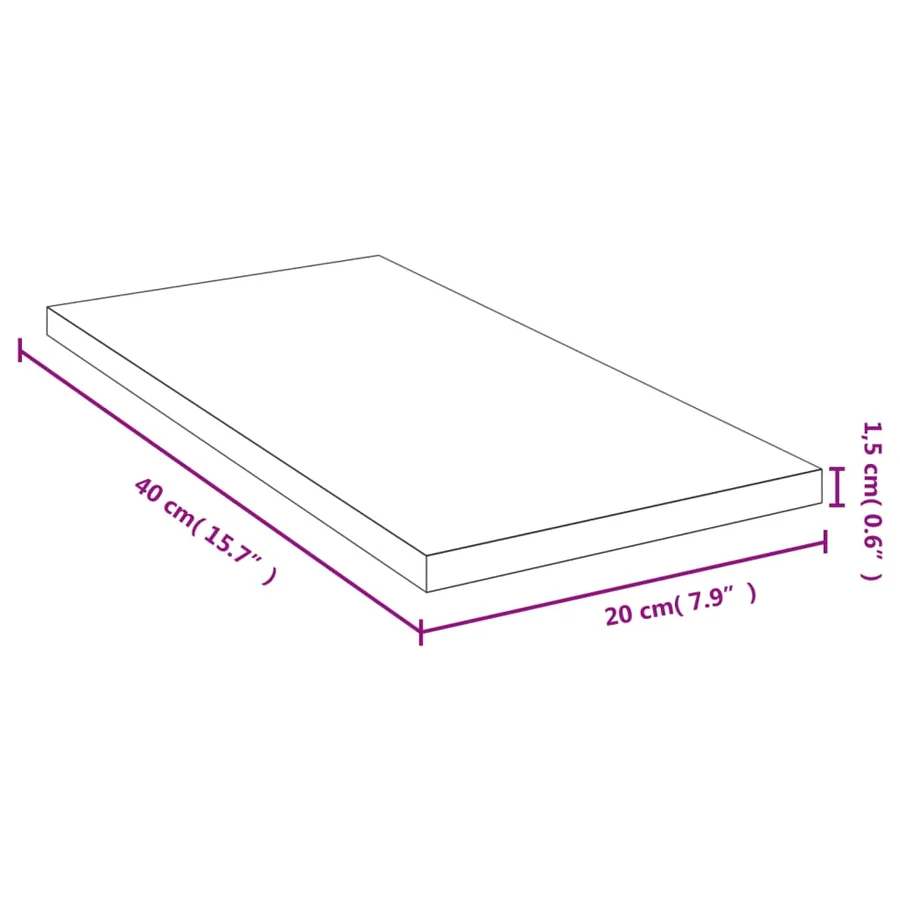 Étagère murale 40x20x1,5 cm bambou - 4